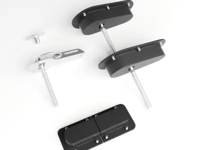 Automotive panel latches 3D model