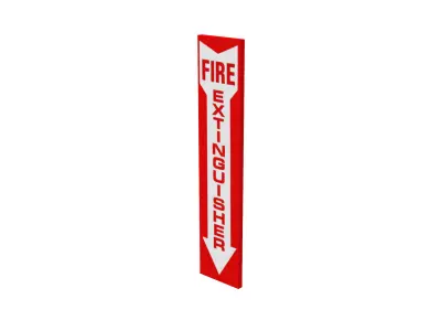 Fire Extinguisher Sign Low-poly 3D model