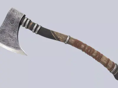 Fantasy hatchet Low-poly 3D model purchase