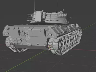 Leopard 1A5 German MBT Free 3D print model