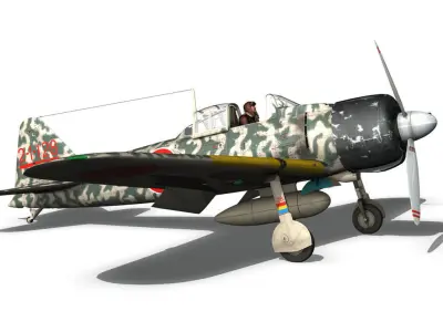 Mitsubishi A6M2 Zero - Hiyo Fighter Group 3D model