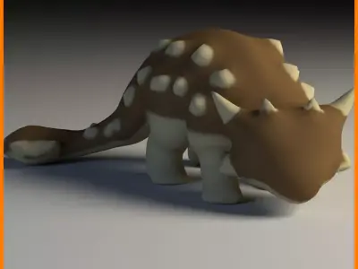 Low Poly - Ankylosaurus Rig Free low-poly 3D model