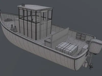 Motorboat 3D model