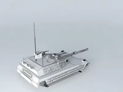 T-72 british army tank in camouflage Free 3D model
