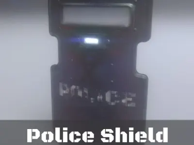 Balistic Police Shields 3D Model Collection