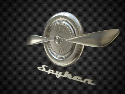 spyker logo 3D model