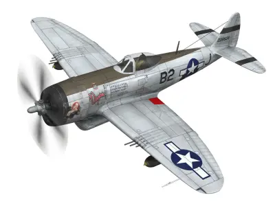 Republic P-47D Thunderbolt - Virginia 3D model