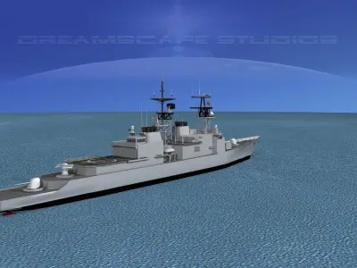 Spruance Class DD987 USS OBannon 3D model
