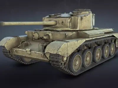 Comet I A34 Cruiser Tank Low-poly 3D model