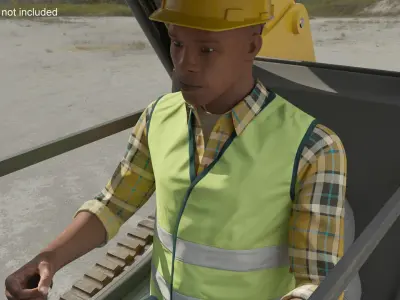 Safety Vest with Reflective Stripes 3D model