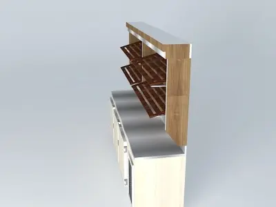 Kit133 Desk and wall niches by Alex Marques Free 3D model