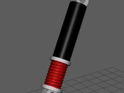 shock absorber Low-poly 3D model