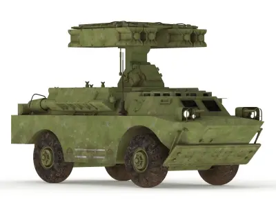 9K31 Strela-1 Low Poly Low-poly 3D model