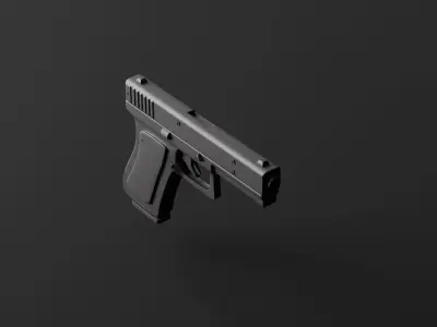 9mm Pistol Low-poly 3D model