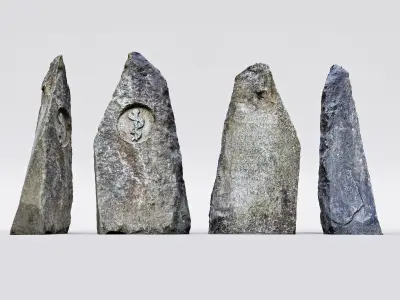 Ancient Monolith Structure 3D model