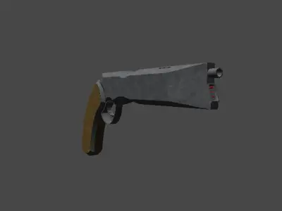 Golliath laser pistol Low-poly 3D model