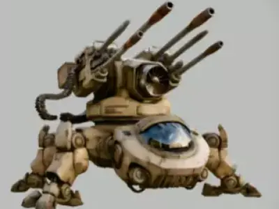 X-7R Heavy Spider Tank 3D model