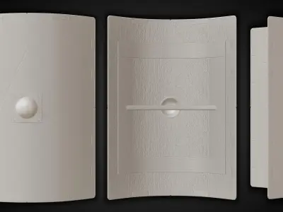 Roman Shield Low-poly 3D model