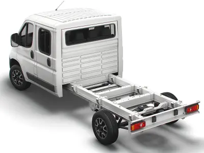 Vauxhall Movano Chassis Truck Crew Cab 4035 WB 2022 3D model