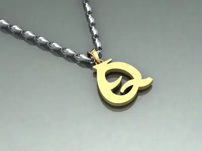 Pendant Q-q1 3D print model