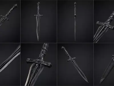 Nightreaver Dagger Low-poly 3D model