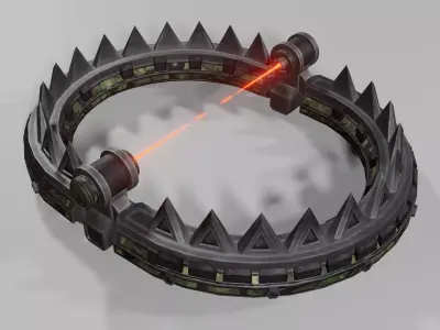 Sci-fi trap Low-poly 3D model