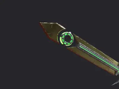 Fantasy Stylish Weapon- Chaos Sword Low-poly 3D model