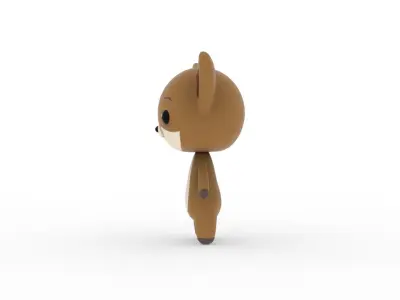 Cartoon Fox v002 character 3D model