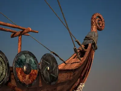 Viking Ship Light Version 3D model