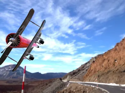 Sports Plane  Low-poly 3D model