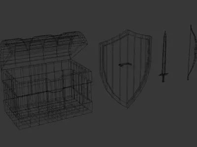 Asset Pack of Stone Age equiptment Free 3D model