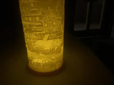 Commercial license christmas city led tealight decoration 3D print model