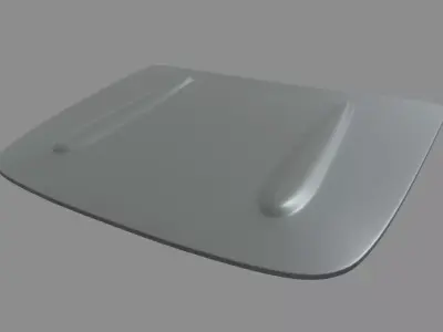 Car Bonnet 09 Low-poly 3D model