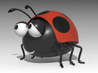 Ladybird Toon Animated Low-poly 3D model