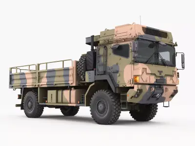 Military truck MAN HX60 Armor 3D model