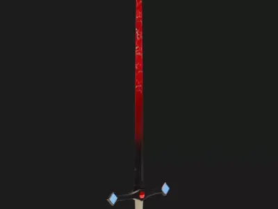 Futuristic Energy Longsword v2 Low-poly 3D model