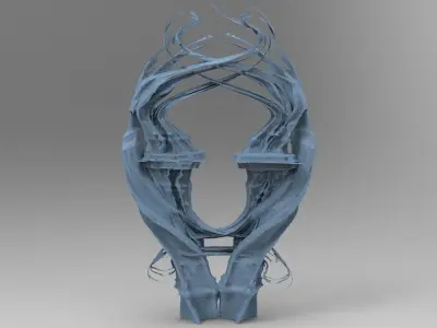 Reindeer tower tree vine 3 3D model