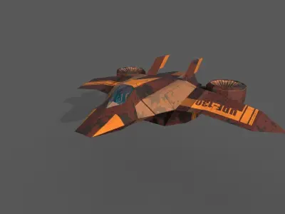 JET FIGHTER Low-poly 3D model