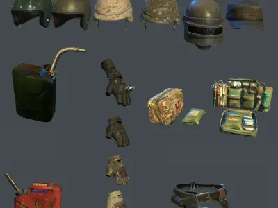 Arrangement of art resources of the Jedi escape Free low-poly 3D model