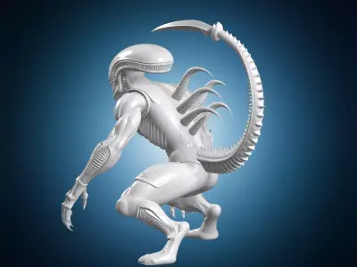 Alien Warrior 3D Print Model 3D print model