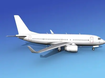 Boeing 737-700ER Unmarked 2 3D model