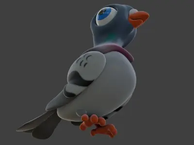 Cartoon Pidgeon 3D model