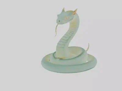 Fantasy Snake 3D Game Ready Printable 3D model