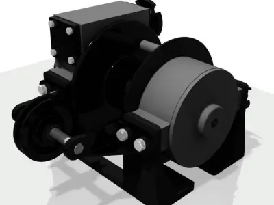 Winch cable 3t Free 3D model