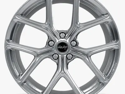 Carroll Shelby Wheel Company CS3 Wheel Chrome Powder Mustang Low-poly 3D model