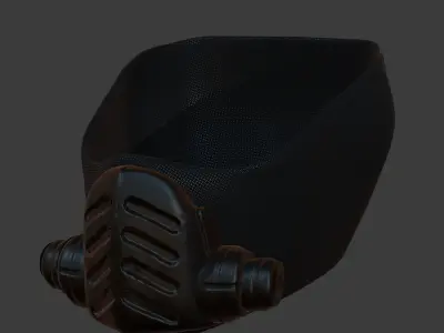 Gas mask helmet 3d model scifi Low-poly  Low-poly 3D model 573