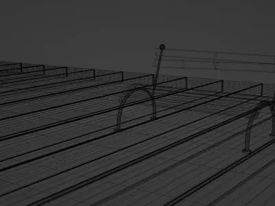 Stylish Wooden Bench - High-Quality 3D Model Low-poly 3D model