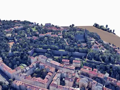 Vysehrad castle Low-poly 3D model