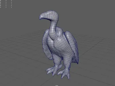 Vulture Low-poly 3D model