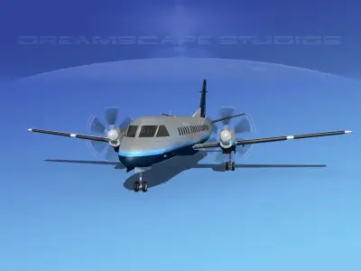 SAAB 2000 Universal Charter 3D model